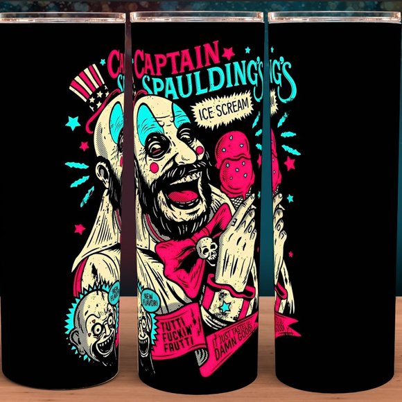 Glow in the Dark House of 1000 Corpses Captain Spaulding Tumbler 20oz - Picture 2 of 2
